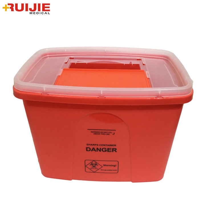 Plastic Disposal Sharp Containers/Medical Waste Bins 15L MOQ：50 Pcs RuiJie Medical