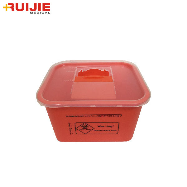 Plastic Disposal Sharp Containers/Medical Waste Bins 5L MOQ：50 Pcs RuiJie Medical