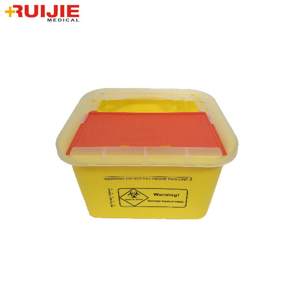 Plastic Disposal Sharp Containers/Medical Waste Bins 5L MOQ：50 Pcs RuiJie Medical