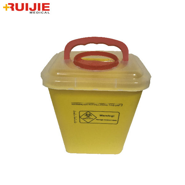 Plastic Disposal Sharp Containers/Medical Waste Bins 10L MOQ：50 Pcs RuiJie Medical