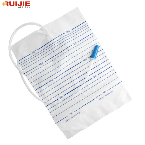 2000ml Urine Drainage Bag With T Type Valve RuiJie Medical