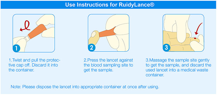 Pressure Activated Low Flow Safety Blood Lancet Ruidylance