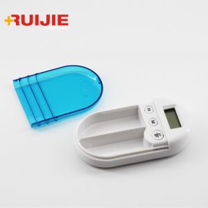 Elderly Gift Pill Box With Alarm Double Lattice Smart Pill Box Timer