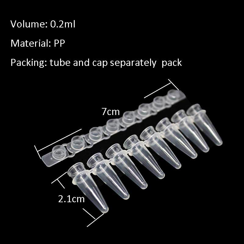 Laboratory 8 Strips 0.1ml 0.2ml Micro Centrifuge PCR Tubes
