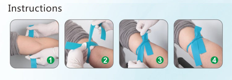 Manufacture Disposable Medical elastic Tourniquet small roll packing or bow packing