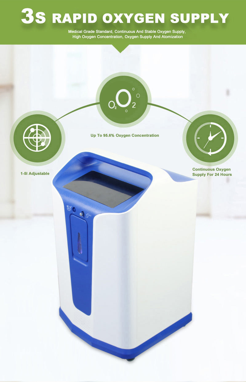 CE 96% High Purity 5L 10L Portable Oxygen Concentrator
